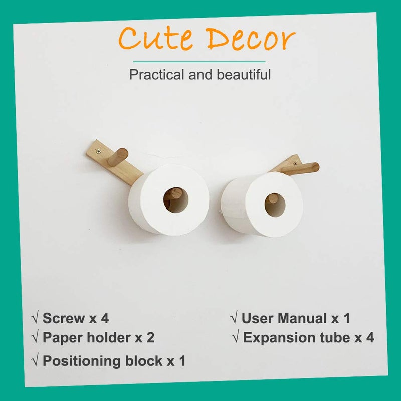 Deartisan Cloud Paper Holder, Space-Saving Cute Decor 4-13 Rolls Toilet Paper Hold Wood Artistic Decoration for Toilet Kitchen Bathroom bar Restaurant Indoor Decor (Normal Rolls (4 Inch D)) - Image 4